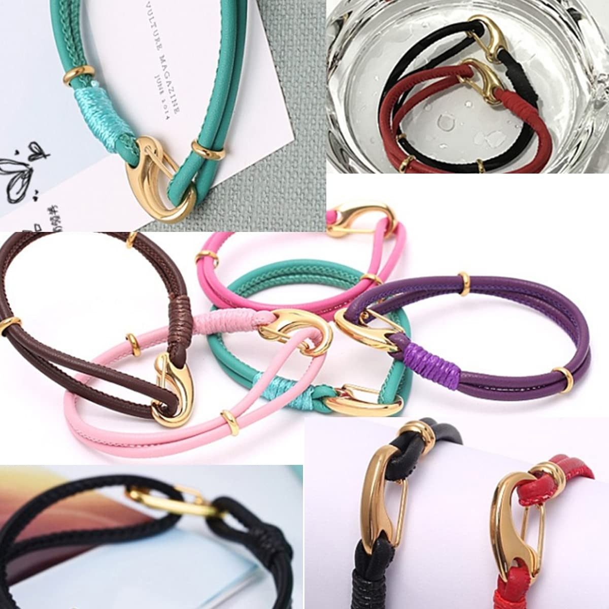 3 Set Pet Tag Quick Clip Stainless Steel Buckle with Rings Stainless Steel Ho…