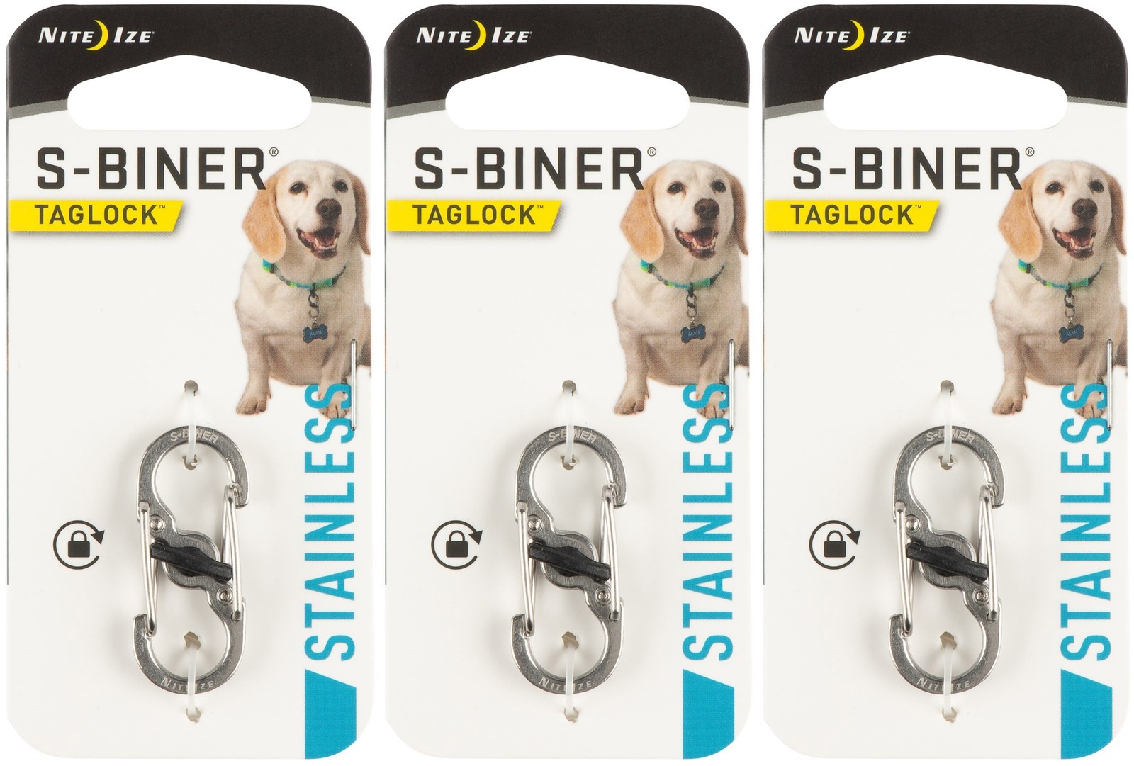 Nite Ize S-Biner TagLock Stainless Steel Carabiner (3-Pack)