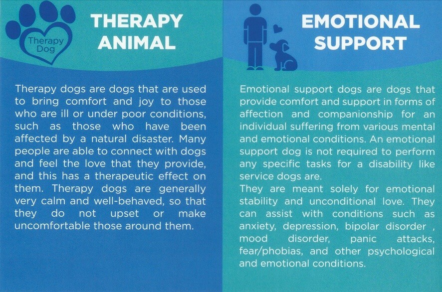 EMOTIONAL SUPPORT ANIMAL (ESA) ID BADGE SERVICE DOG ID CARD 0ES