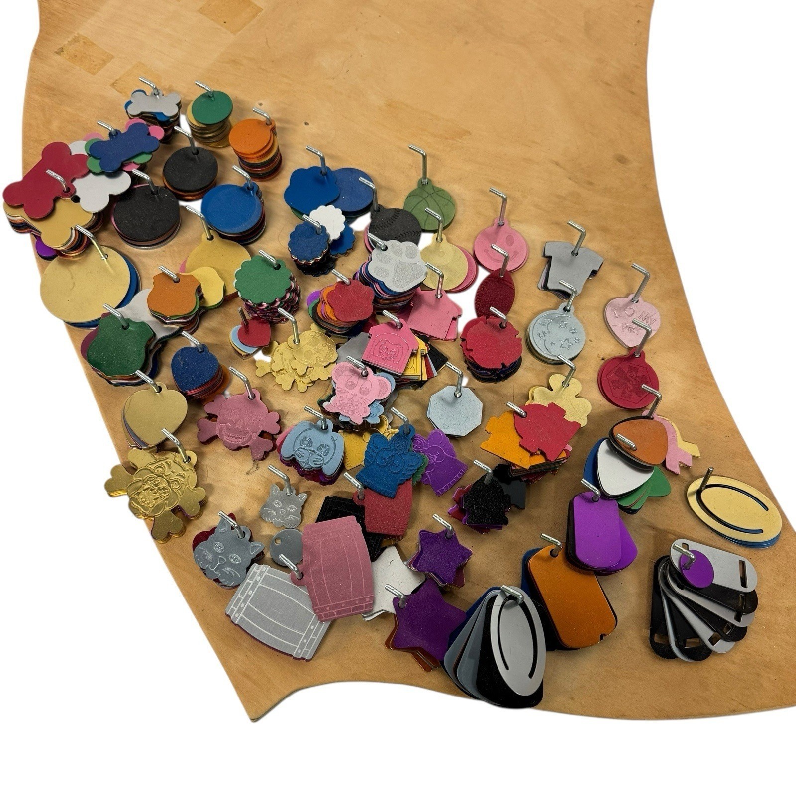 Custom ENGRAVING PET TAG SLIDE ON NOISELESS Dog cat blank lot