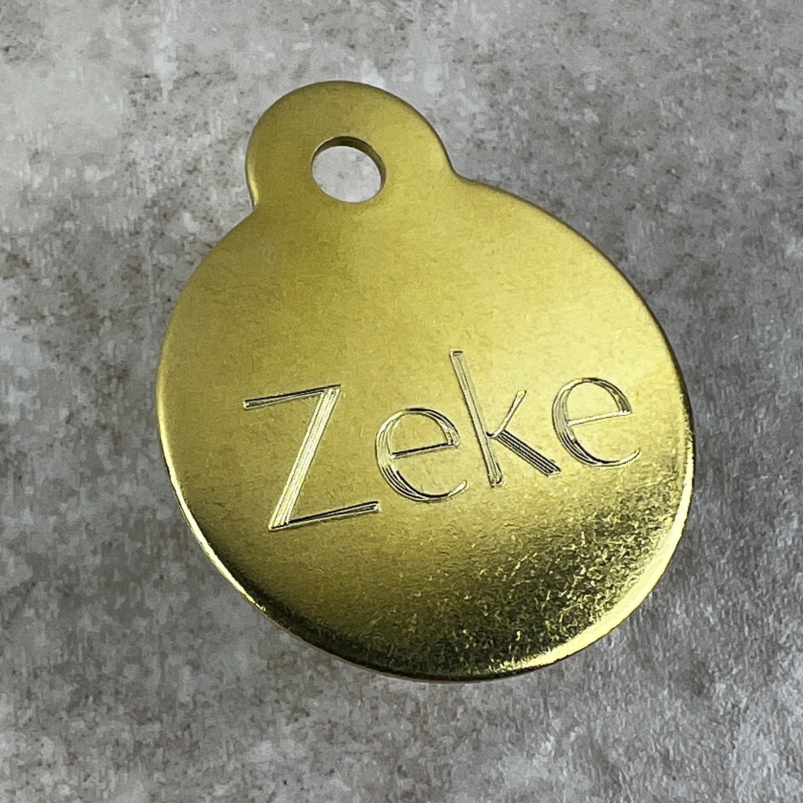 Custom Engraved Dog Tags Personalized Dog Collar Pet Tags RUSTIC BRASS MAYBERRY
