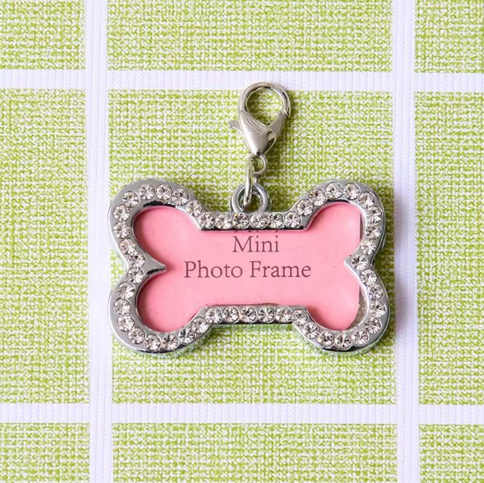 Mini Photo Frame Pet Tag – Writable ID , Keychain, Holiday Gift for Pet Lovers