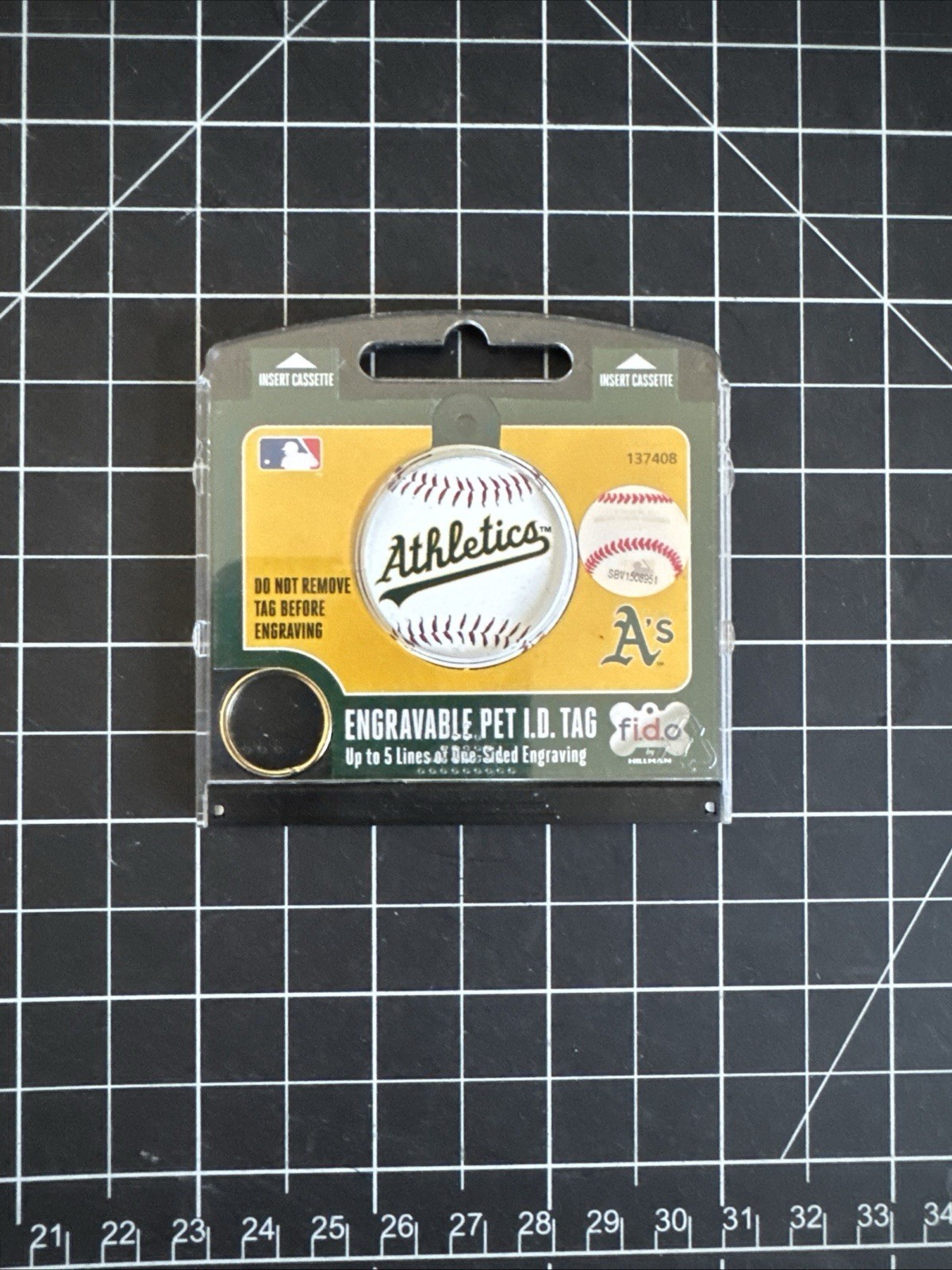 NEW – FIDO ENGRAVABLE PET I.D. TAG – OAKLAND ATHLETICS A’S
