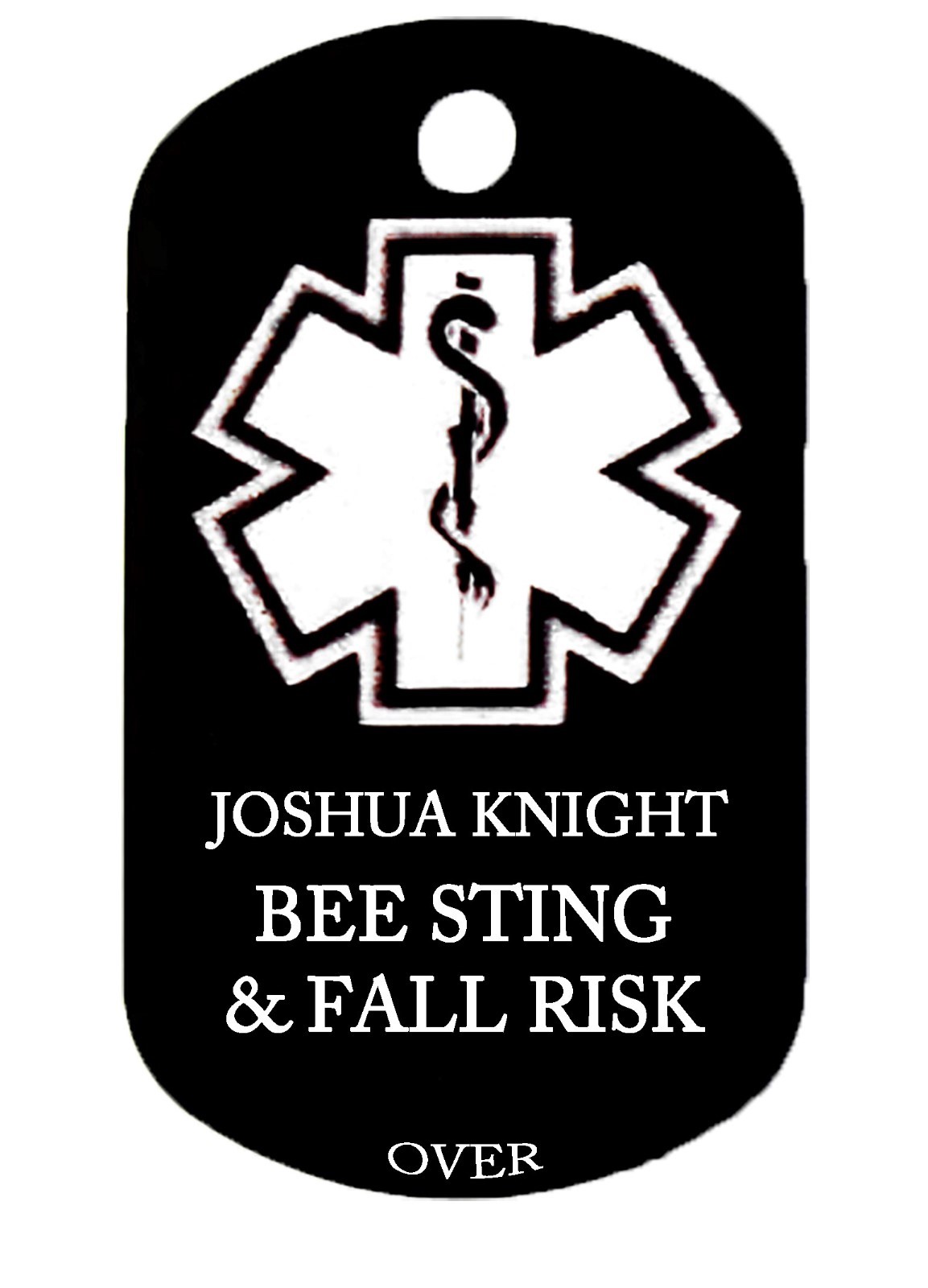 Medical Alert Emergency Service Dog ID Tag Personalized Custom Laser Engraved