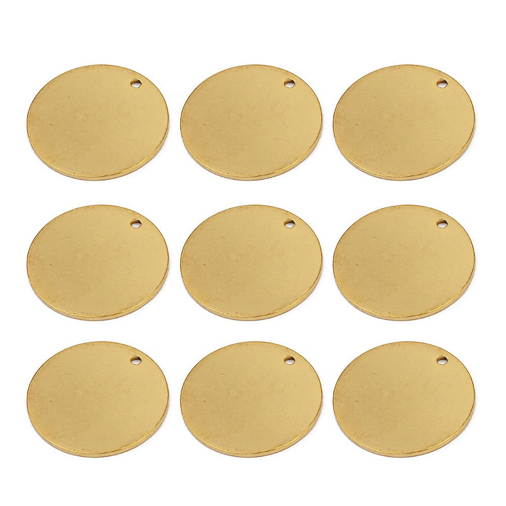 10 Pcs Dog Tags for Pet Blank Stainless Steel Keychain ID Hangings