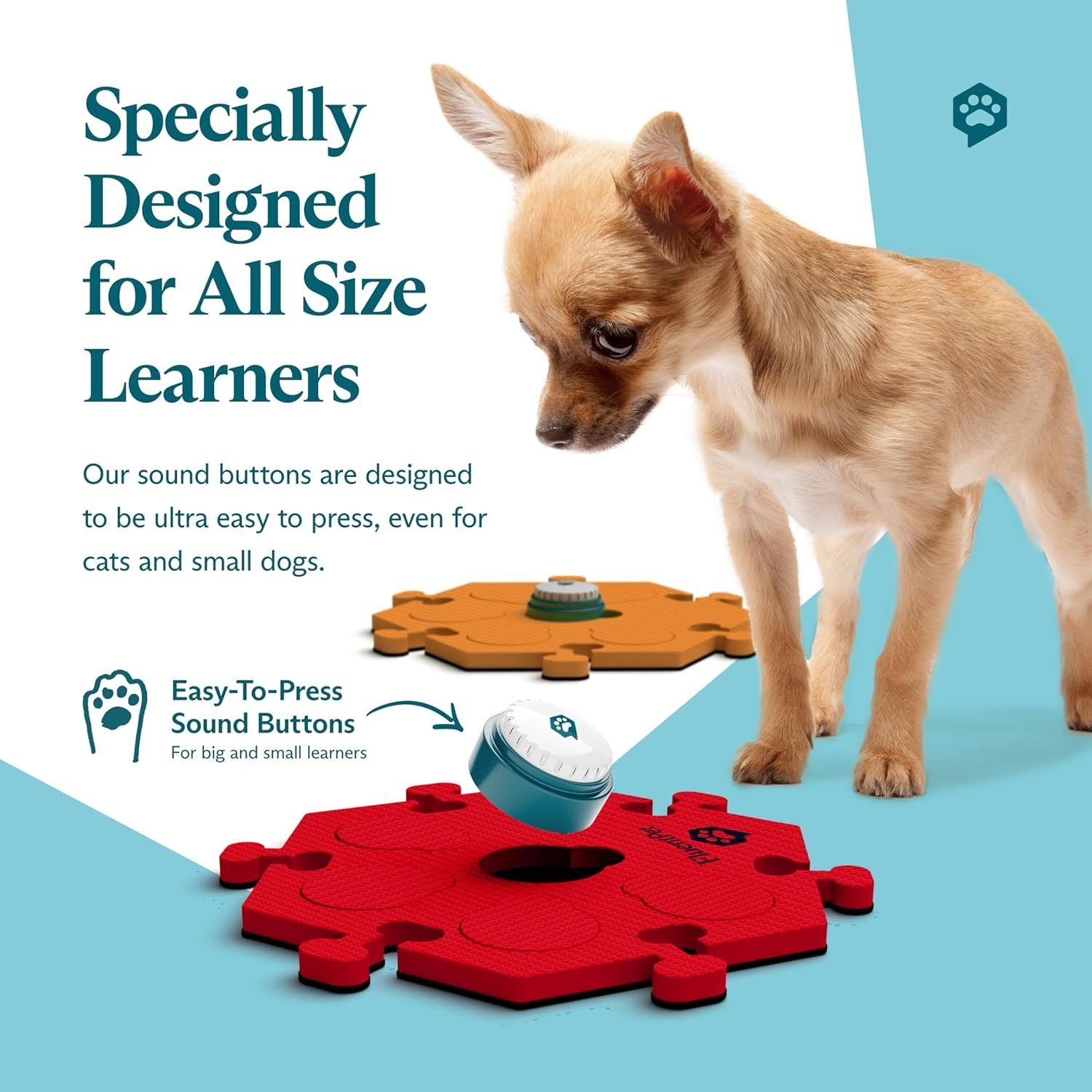Pet Training Speaking Buttons Kit 6 Recordable Upward Sound Communication