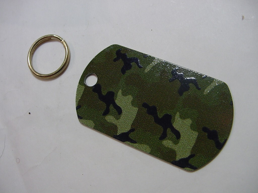 NEW – LOT OF 2 – ENGRAVABLE PET I.D. TAG LUGGAGE TAG – CAMO