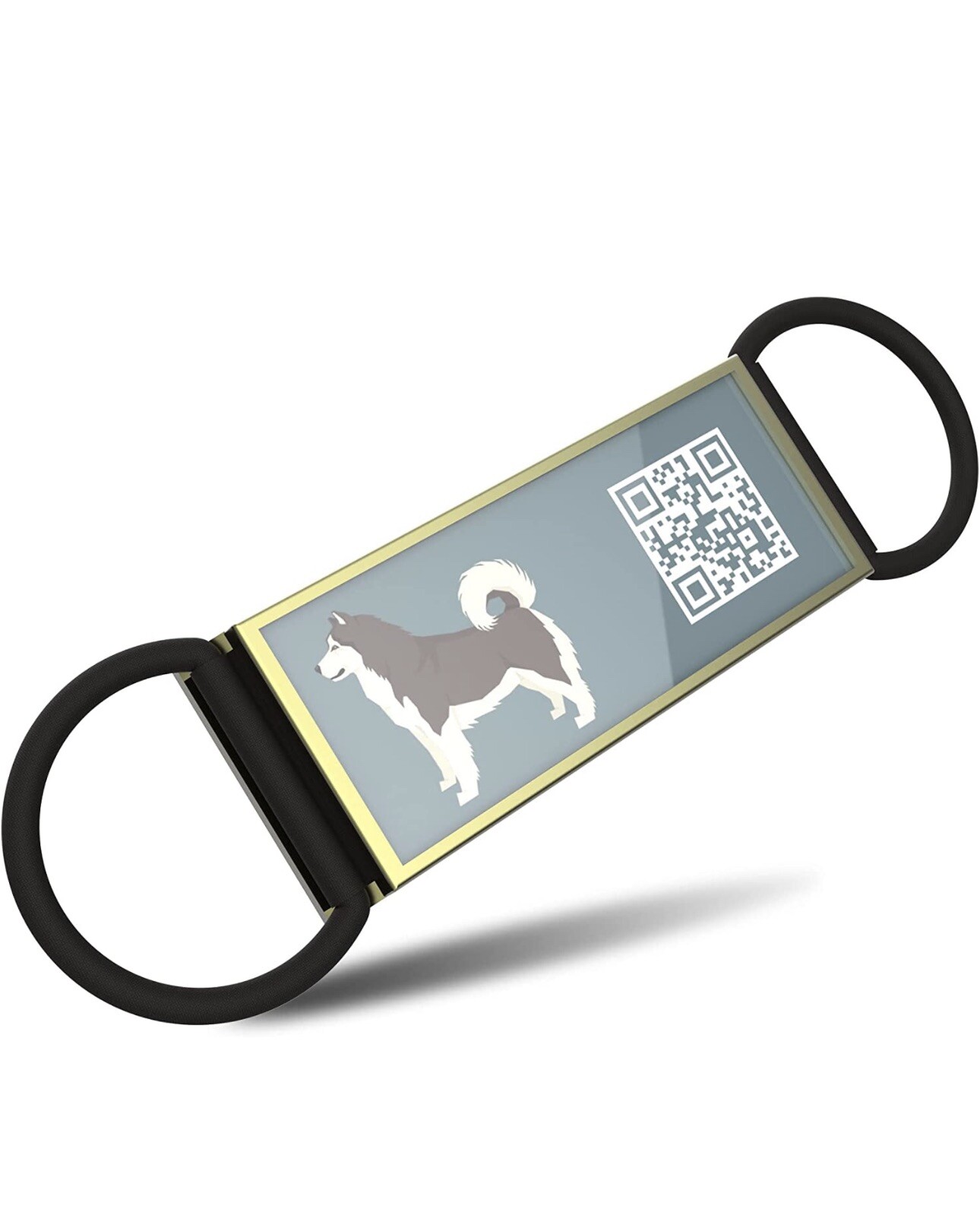 DISONTAG QR Dog Tags Personalized Dog Tags, Sliding Mute Dog ID Tag Custom Dog T