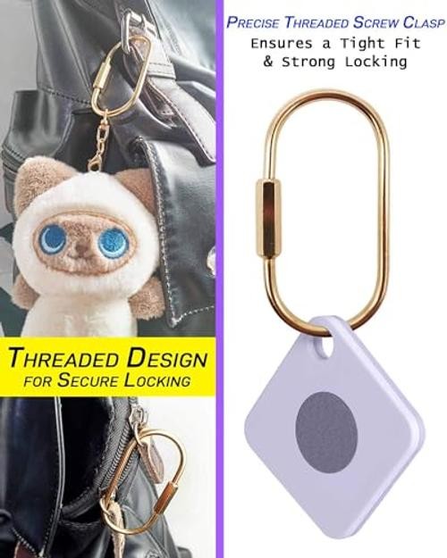 Premium Brass Keychain-Gold Key Ring Gold Carabiner Clip with Secure Locking