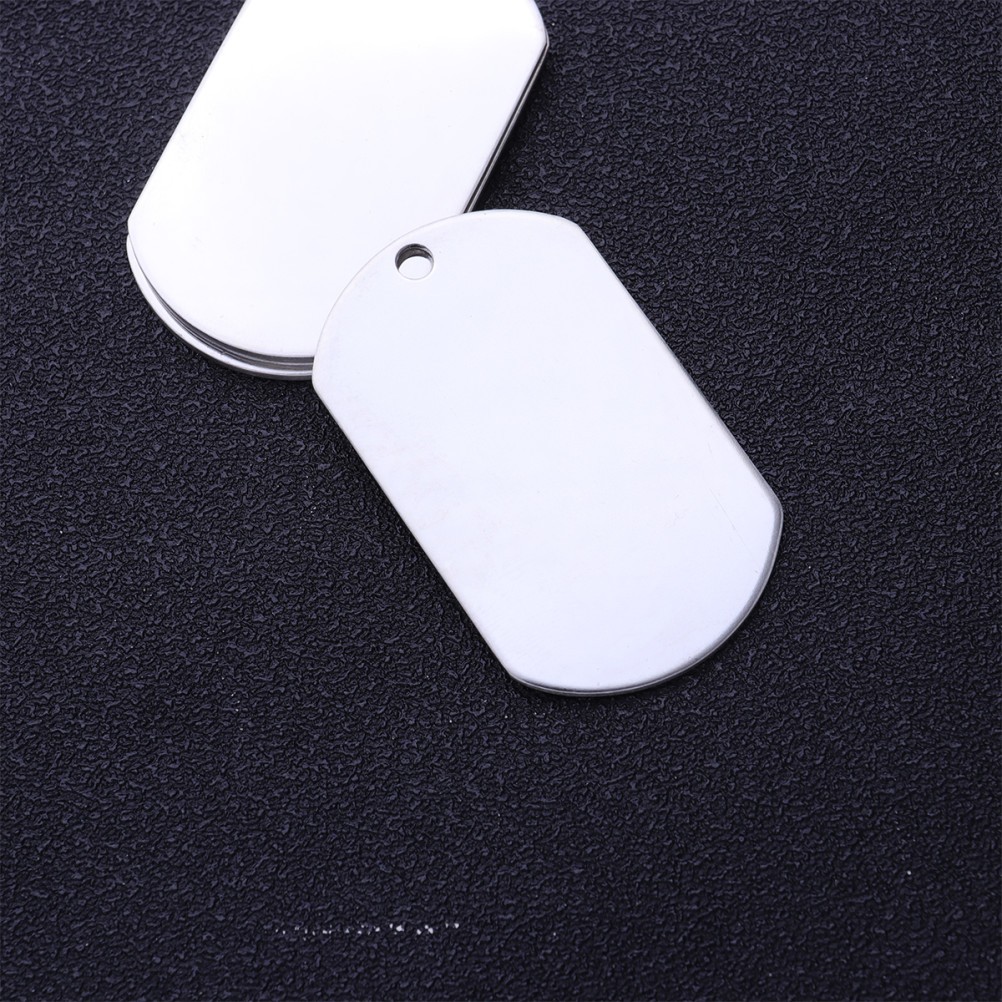 10Pcs Reusable Silver Dog Id Tags Titanium Steel Pet Pendent with Cute Design