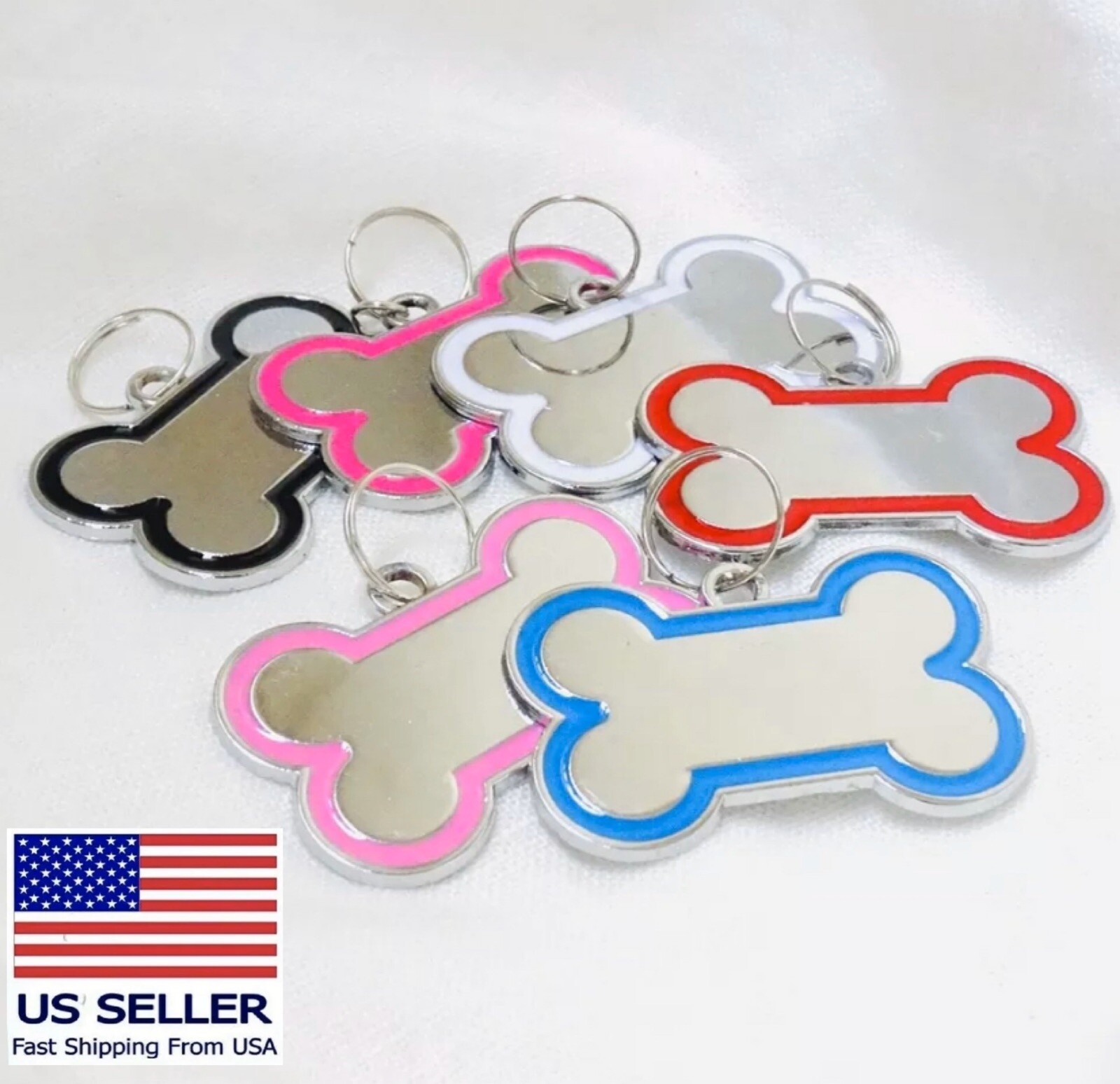 Custom LASER Engraved Personalized Stainless Steel Pet ID Tags Dog & Cat