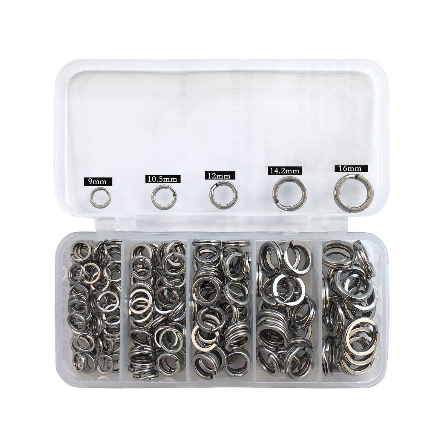 Wild.life Diameter 9mm-16mm Stainless Steel Heavy Duty Fishing Split Rings Ki…