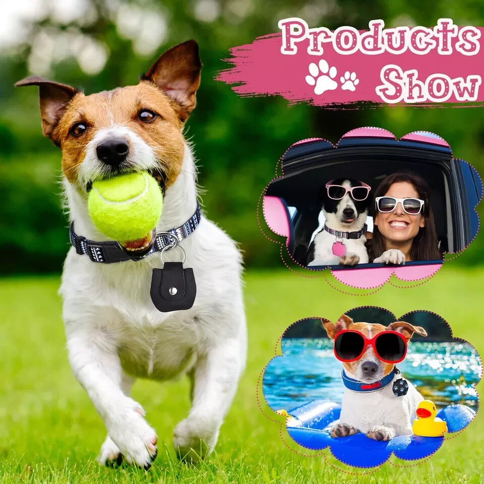 6 Pieces Dog Tag Holder Portable Pet ID Tag Soundless Dog Tag Silencer Bag Cover