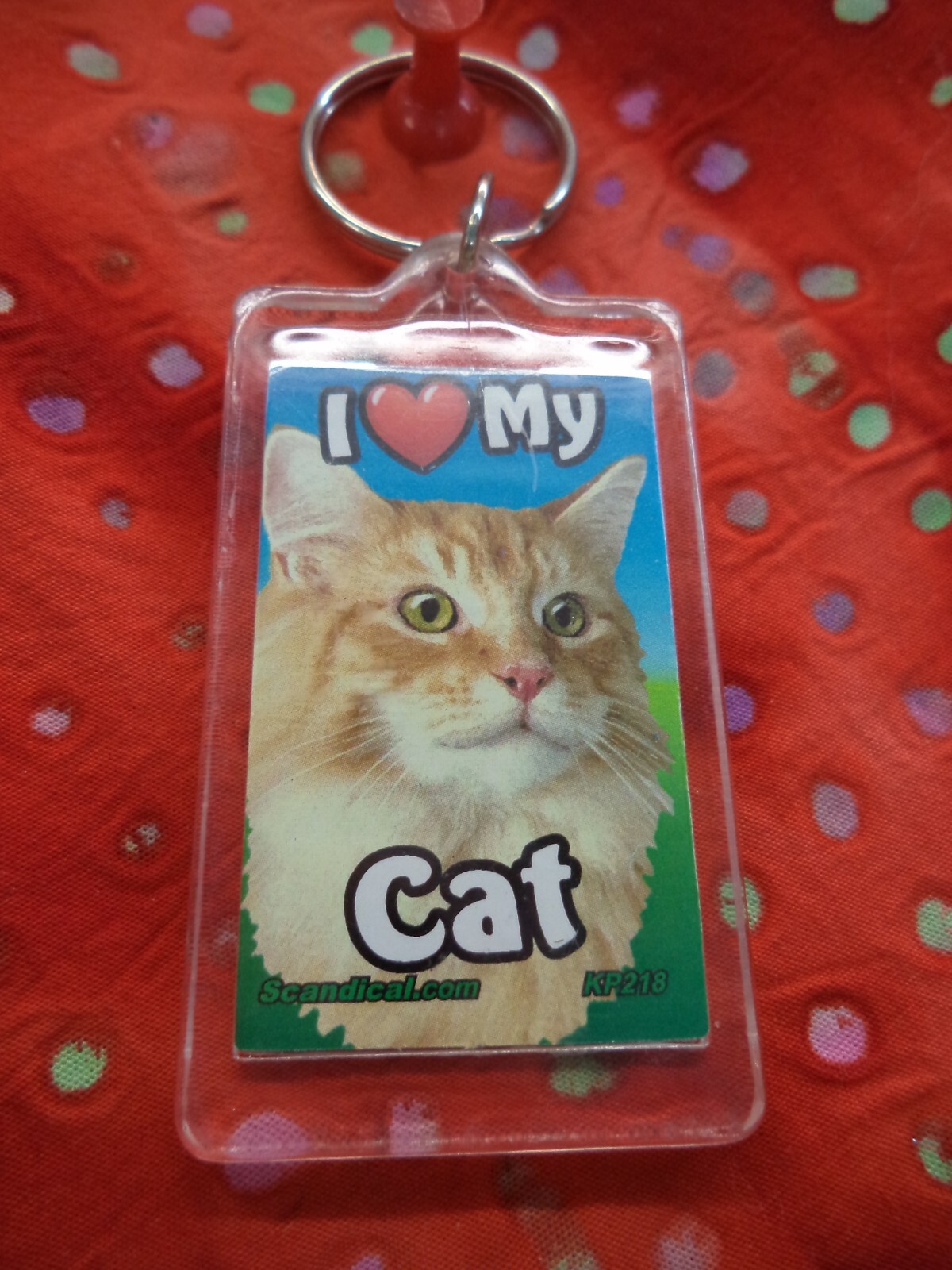 SCANDIAL PET KEY CHAINS – DOUBLE SIDED – I LOVE MY ___DOG/CAT___ YOU PICK! #1
