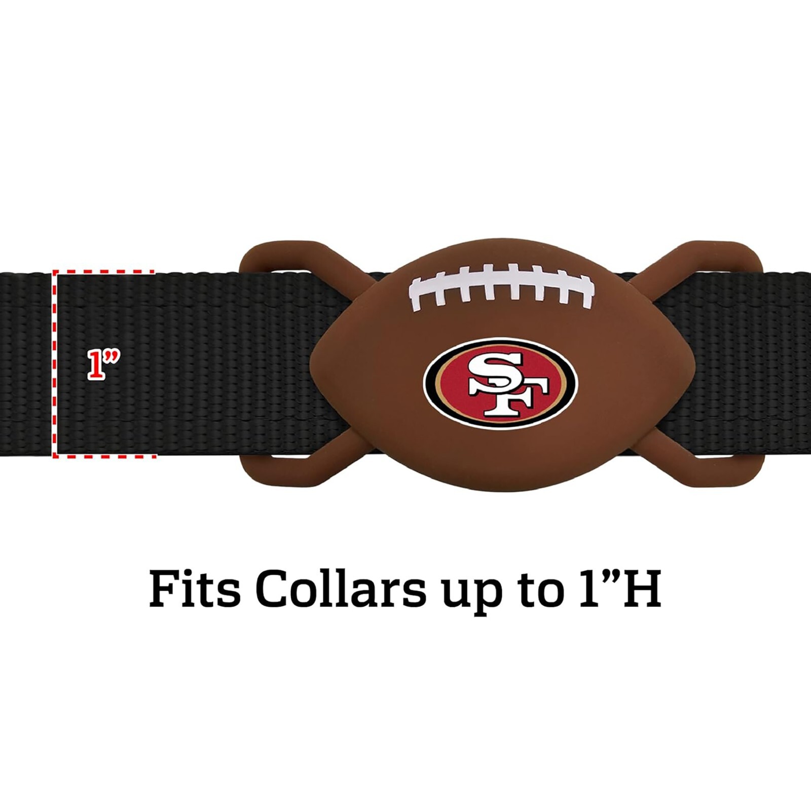 Pets First NFL Silicone Airtag Holder Dog Tracking Device Holder with Team Logo