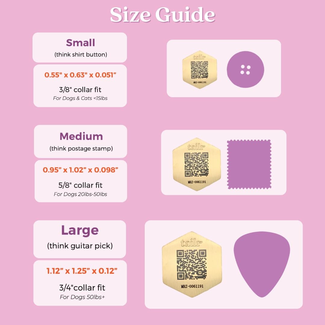 Slide-On Pet ID QR Tag, Gold-Plated Military-Grade Steel, Includes Free Digit…