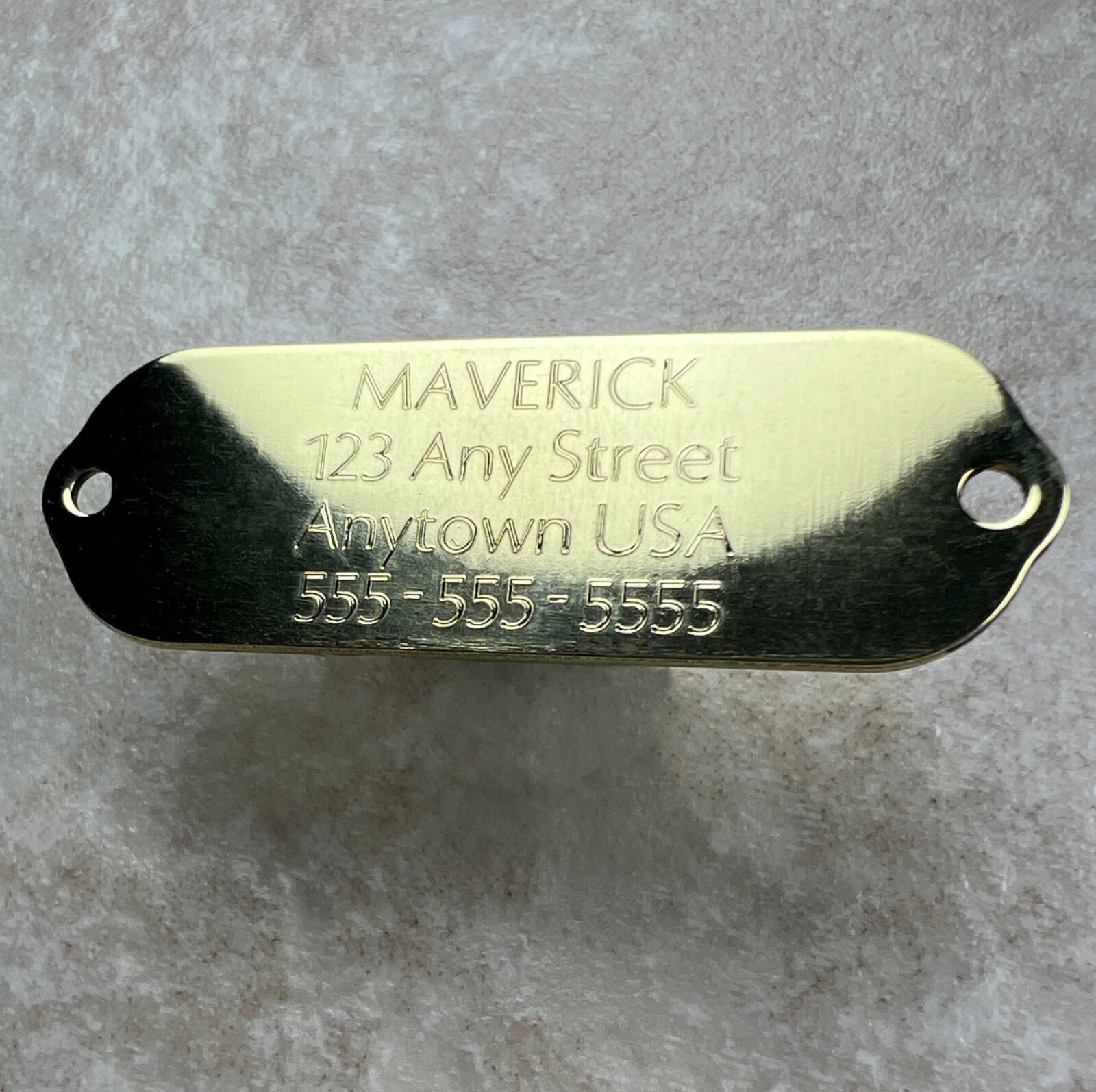 Custom Engraved Dog Tags Personalized Dog Collar ID Tags NAME PLATE BRASS SMALL