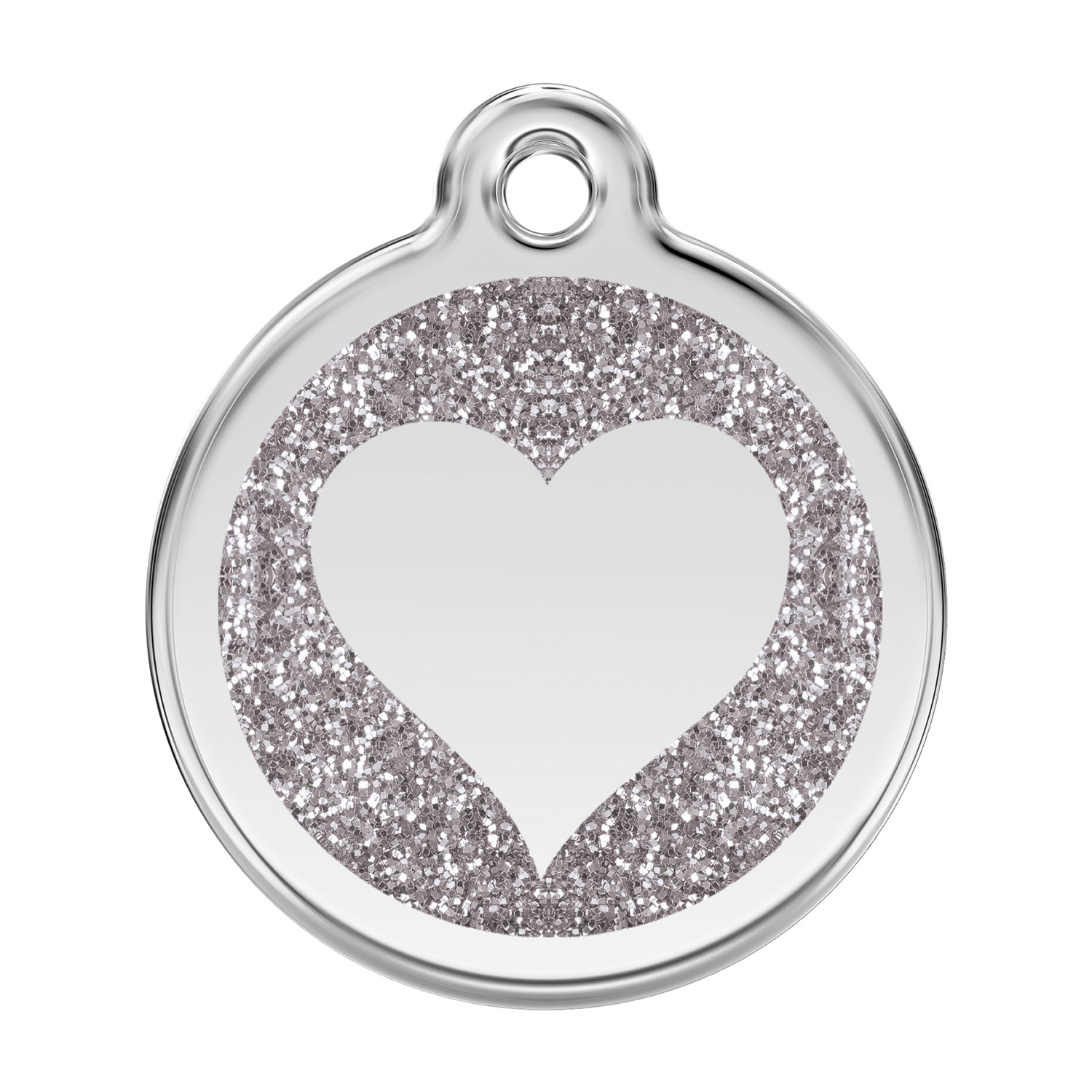 Dog Cat Pet – Red Dingo – Dog ID Tag Charm – Lifetime Guarantee – Glitter Heart