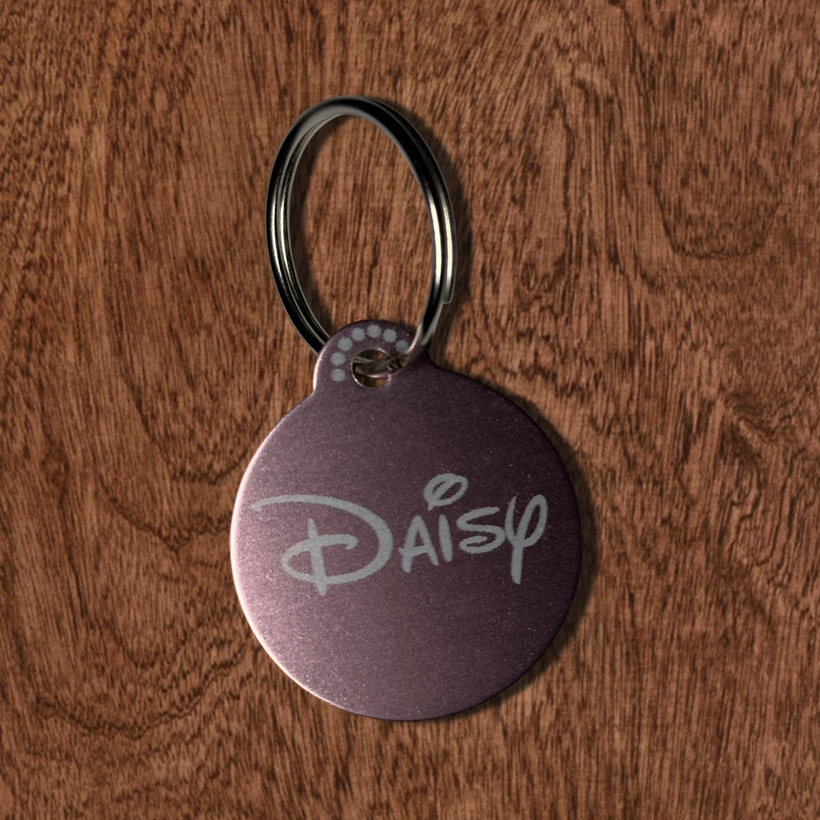Custom Engraved Pet ID Tag – Personalized Dog Cat Name Tag – Round Aluminum