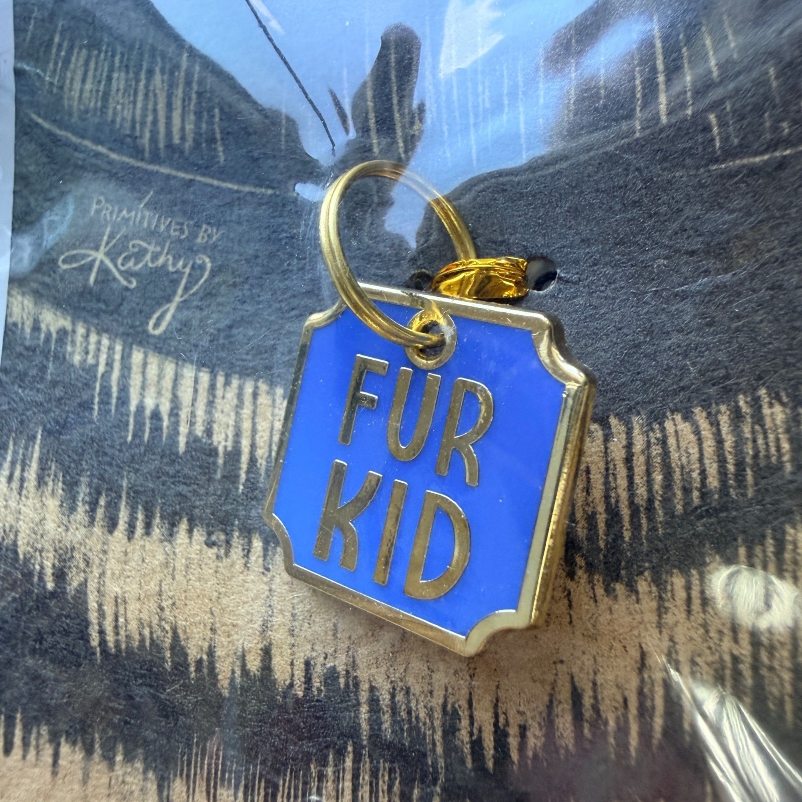 Primitives By Kathy Pet Charms Metal Enamel Fur Kid & Rescued Who Design