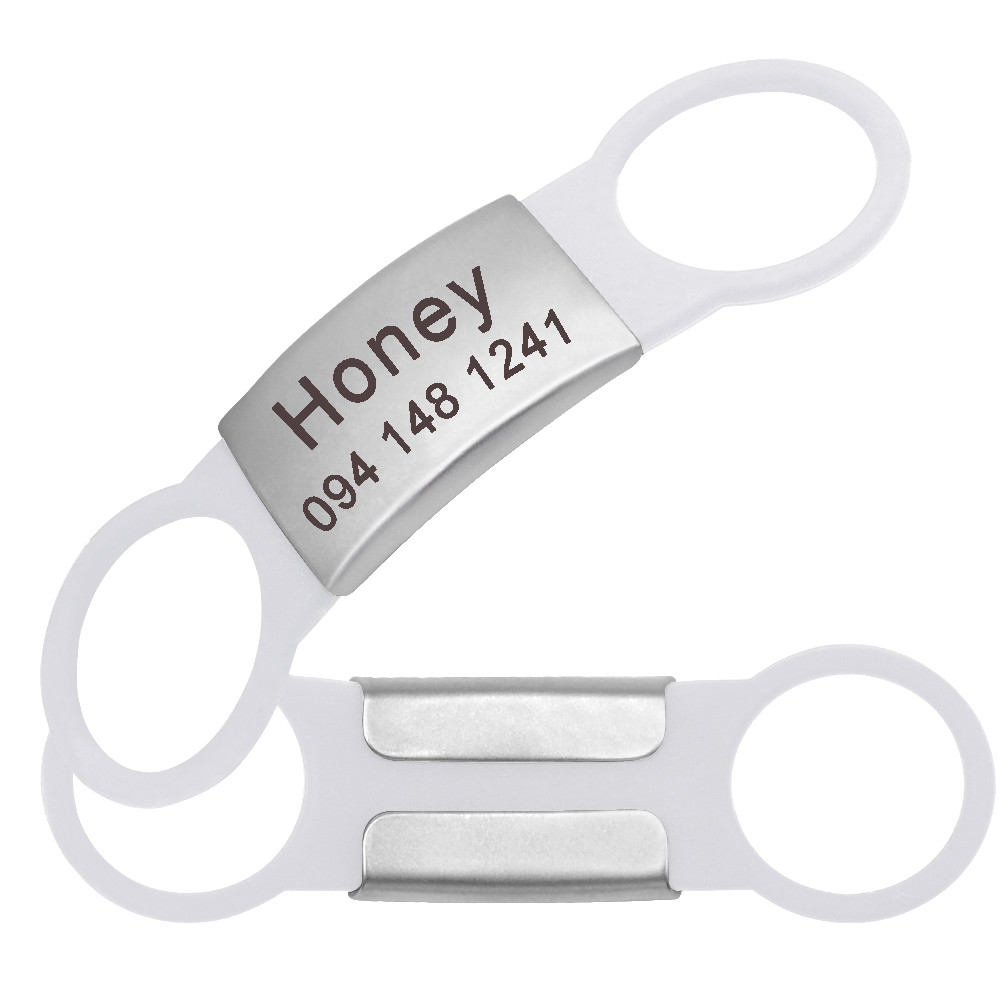 Pet Cat Dog ID Tags Personalized Engraved Name Tag Slide On Collar Tag for Puppy