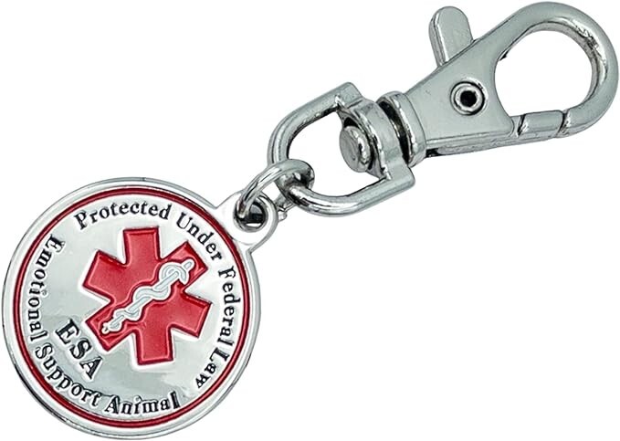 ESA Dog Tag Accessories Emotional Support Animal for Small Dogs Medical Alert