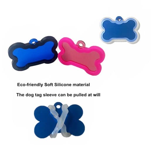 6 Pack Silicone Dog Tag Silencer – Quiet Noisy Pet ID Tags Protector – Lightw…