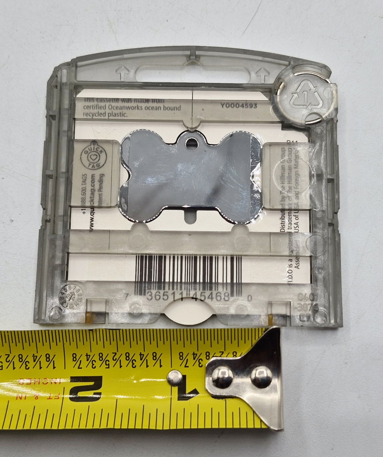 Fido Engrave Metal Pet ID Tag Silver Bone