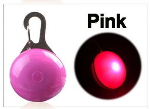 LED Flashing Clip On Pedant Night Light Pet Safety Dog Cat Collar – Choose