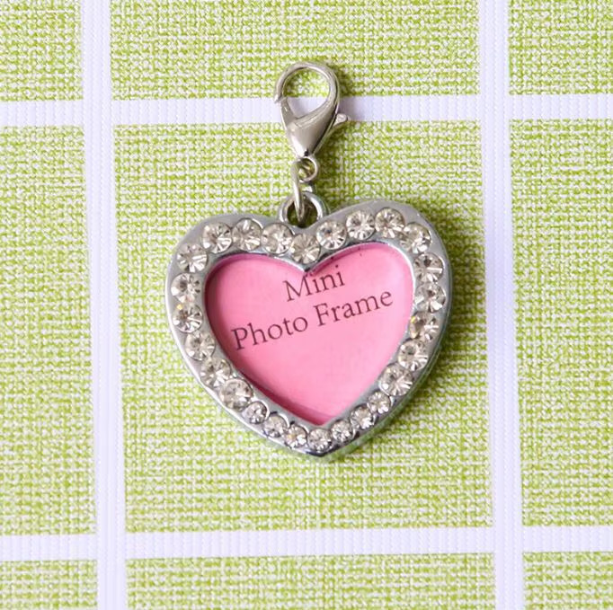 Mini Photo Frame Pet Tag – Writable ID , Keychain, Holiday Gift for Pet Lovers