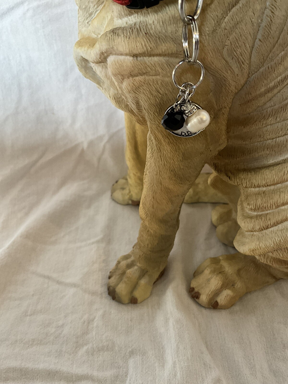 DOG CAT COLLAR JEWELRY FRESH WATER PEARL VINTAGE STYLED HANDMADE ONE OF A KIND