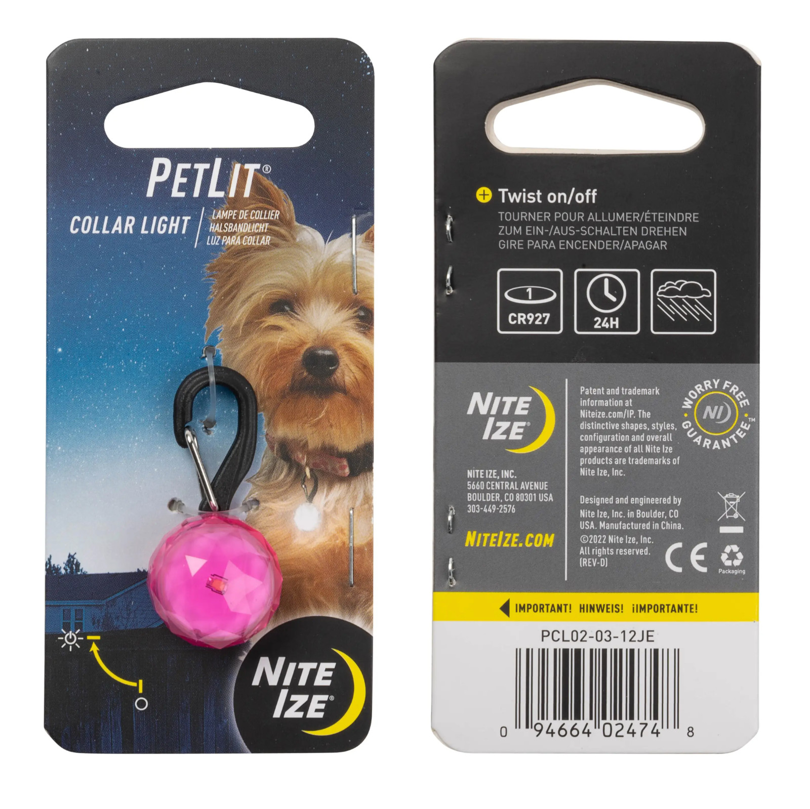 PetLit Collar Light Pink Jewel