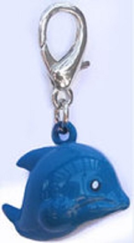 NEW Diva Dog Pet Jewelry Enameled Collar Charm Lobster Clasp Jingle Bell DOLPHIN