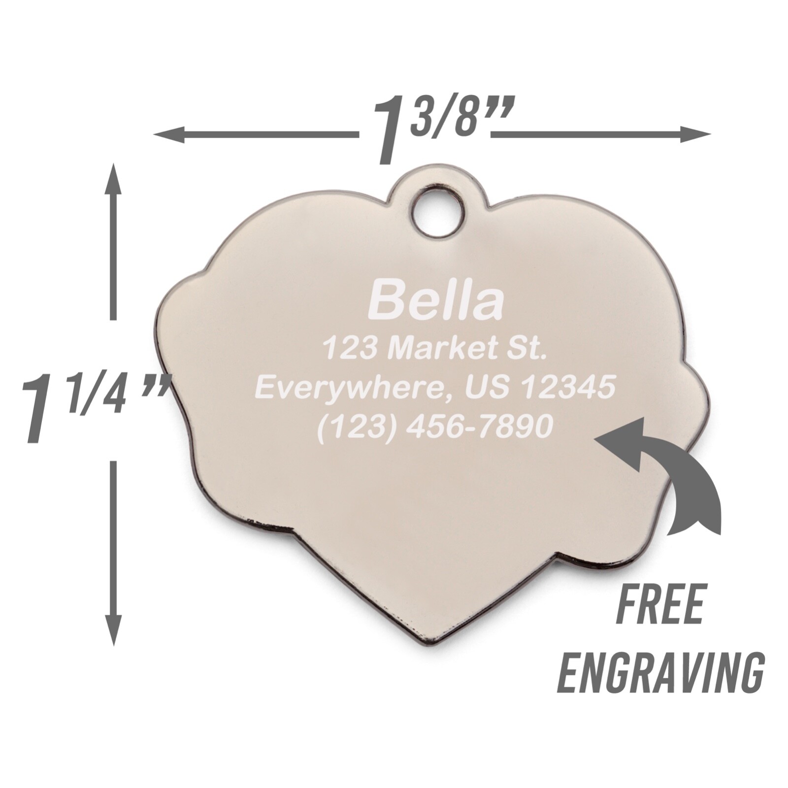 Mama’s Girl Dog Tag, Tattoo Red Heart Pet ID Tag, Dog Tags for Dogs, Funny Gift