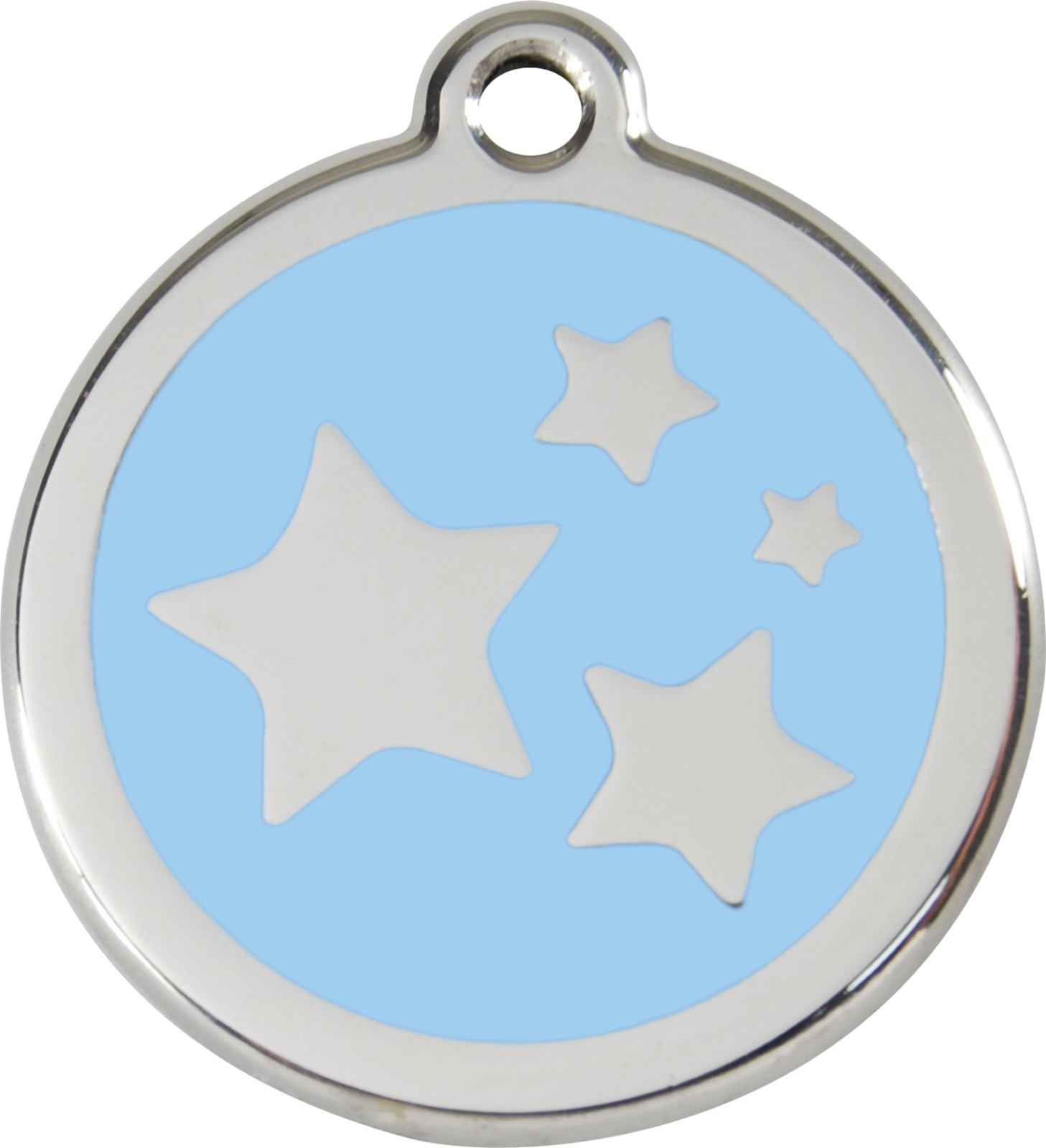 Steel Red Dingo Stars ID Dog Tag Black Purple Blue Green Yellow Orange Red Pink