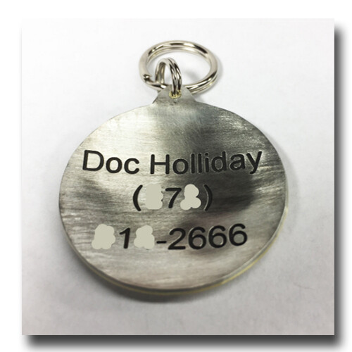 US Marshal Deputy Pet ID Dog Name Tag Free Engraving Brass Nickel Silver