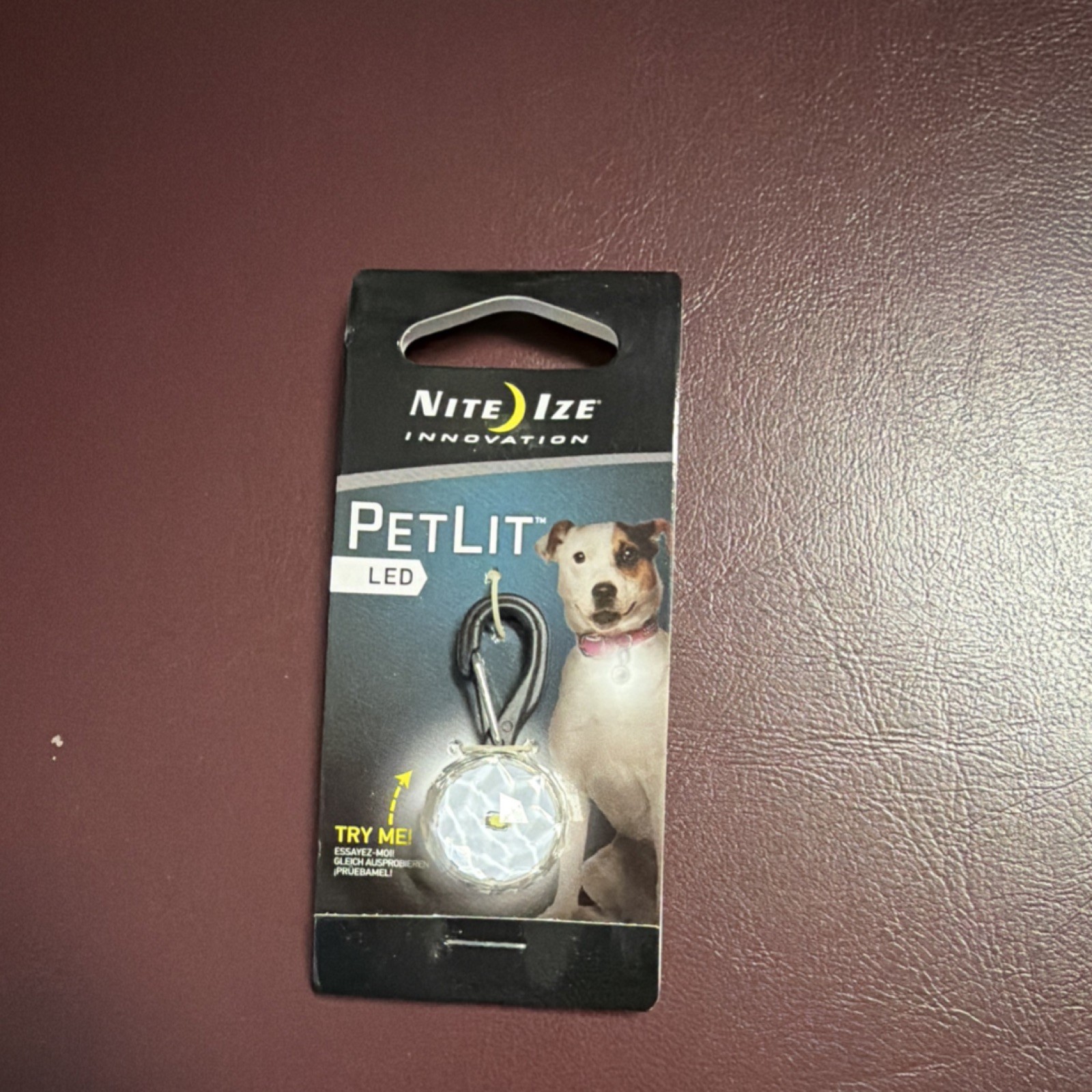 Nite Ize Pet PetLit LED Lighting Collar Charm Clear Twist On/Off PCL02-03-02JE