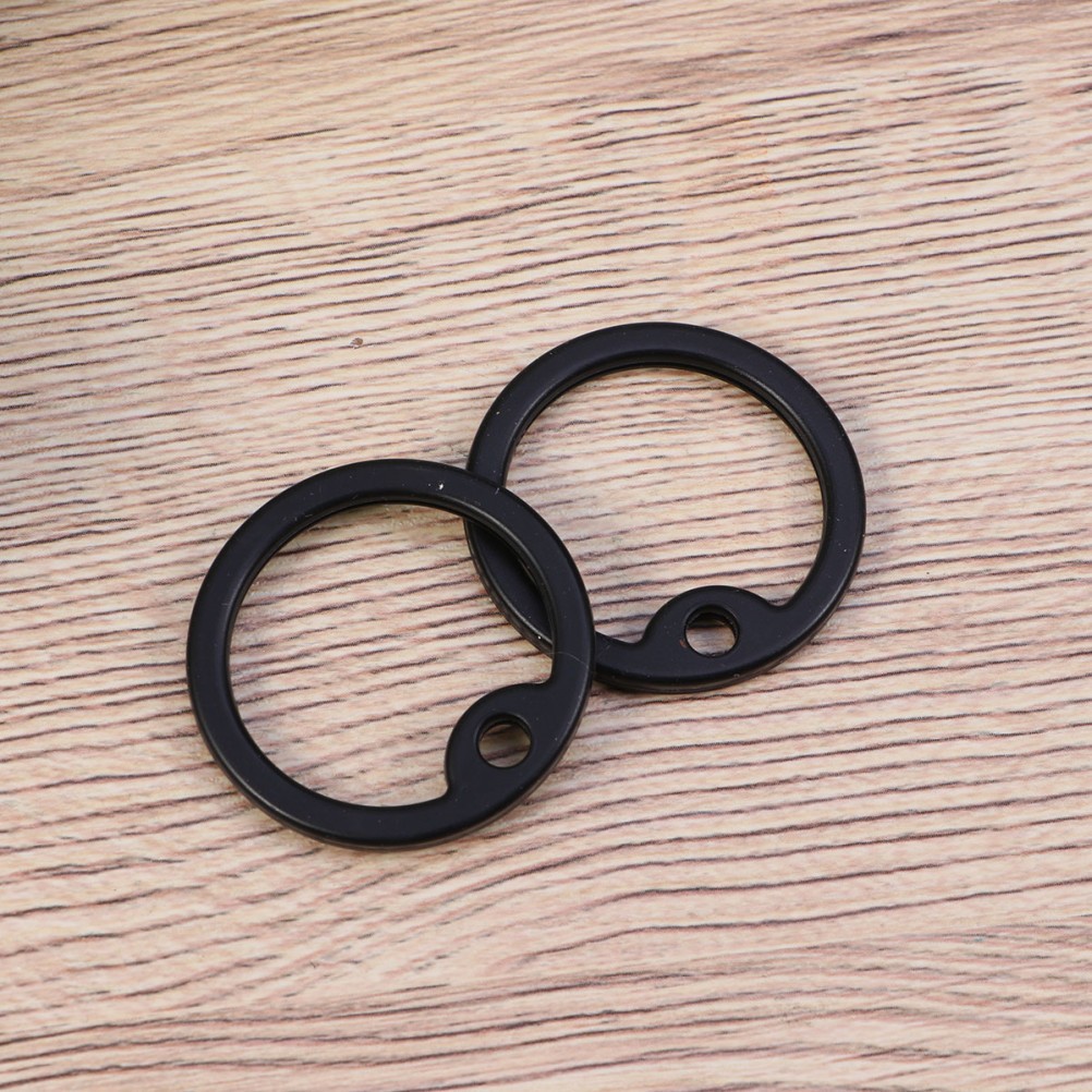 2Pcs Durable Rubber Dog Tag Silencers Black Silicone Fit for Military Dog Tags