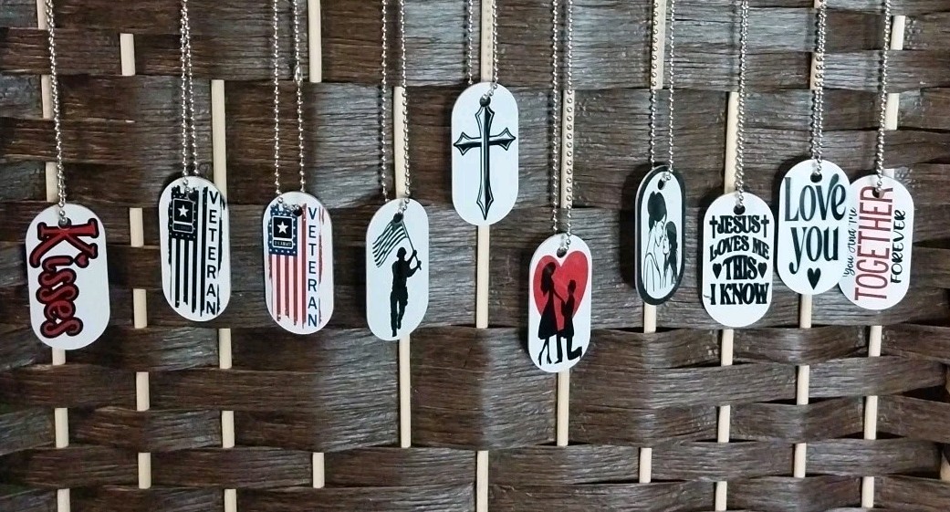 ⭐️Custom Dog Tags Military, Jesus, Love Theme Necklaces QTY 10 Necklace Included