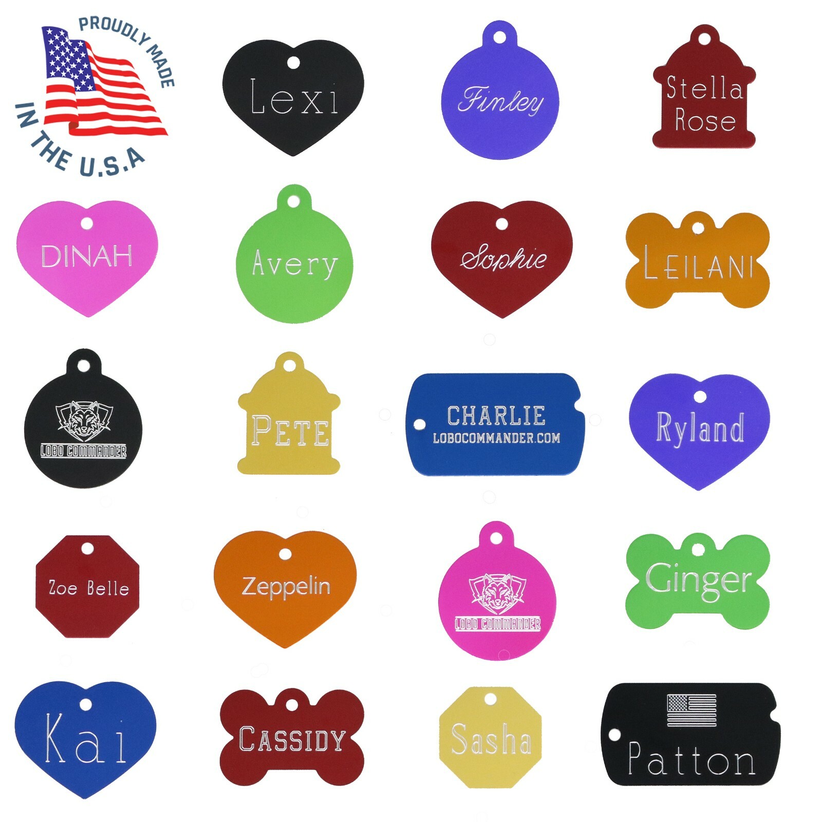 CUSTOM ENGRAVED PET ID TAG Personalized IDENTIFICATION Charm Tags for Cat or Dog