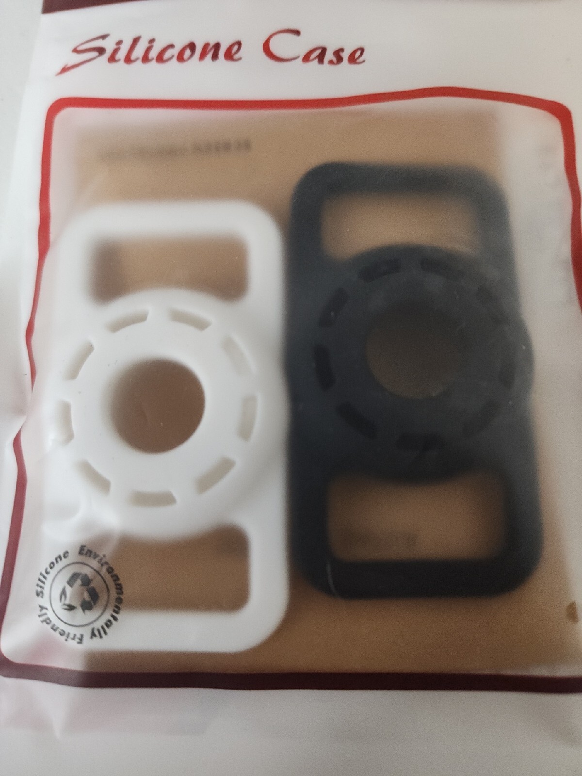 Airtag Holder for Dog Cat Collar Silicone Air Tag Case Black & White (T57)