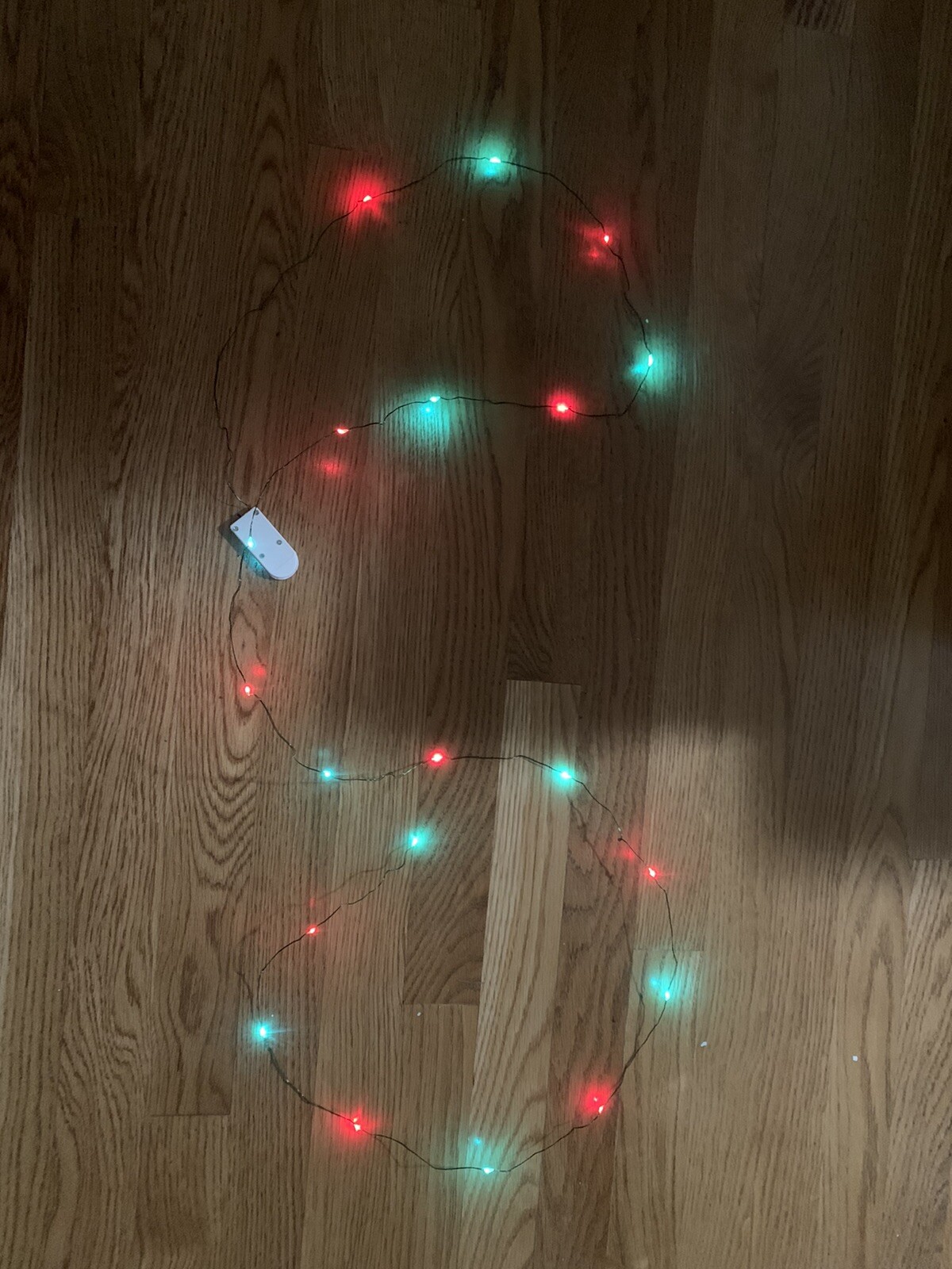 Christmas Dog Collar Lights. Light Red & Green LED Lights. Shape To Fit Any Dog