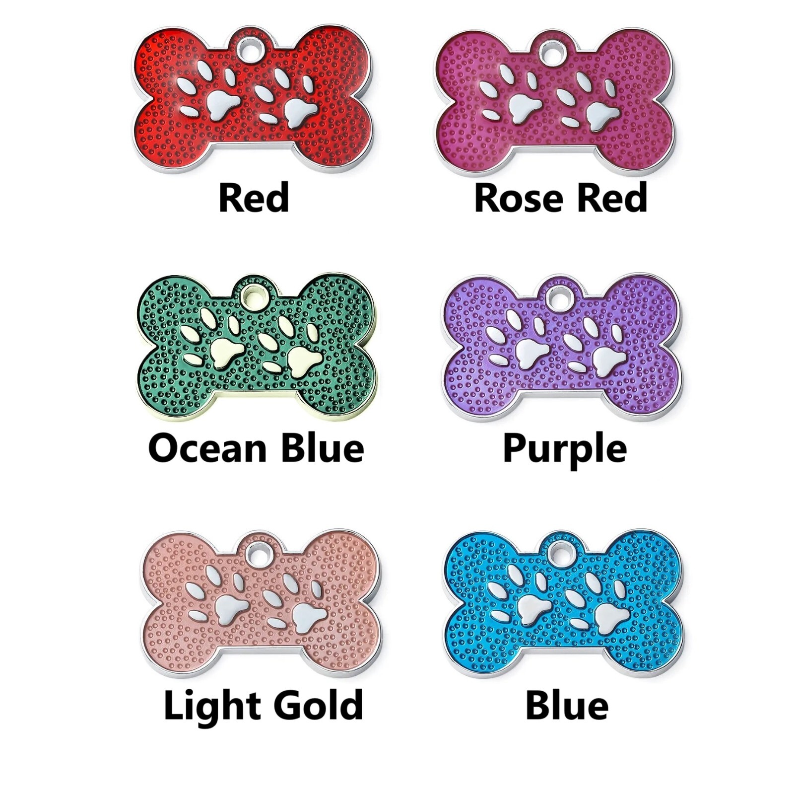 Bone-Shaped Personalized Pet Name Tags – custom dog id tags, collar dog name tag