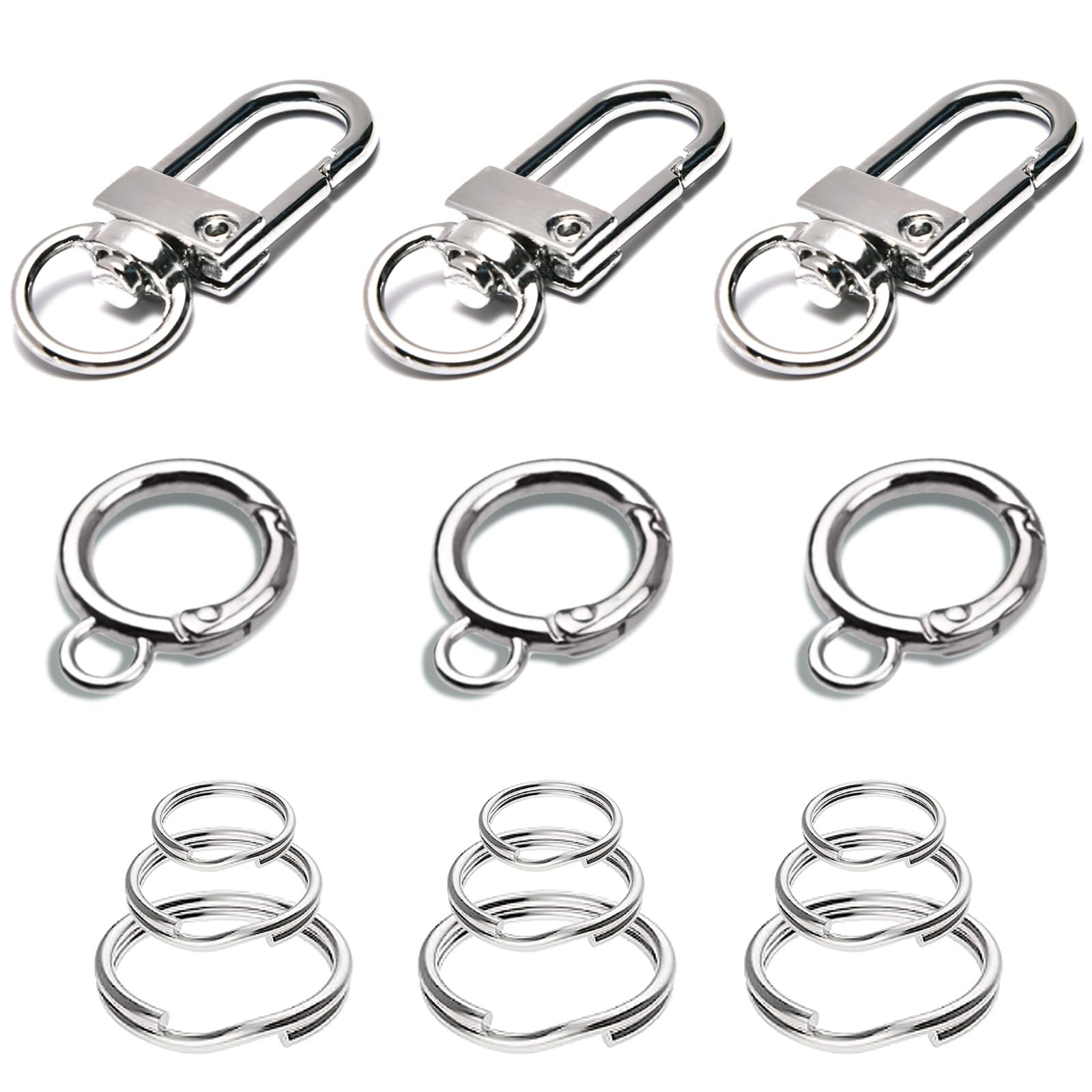 Dog Tag Clips for Collar,with 15Pcs Replaceable Dog ID Name Tag Ring Clip Dog…