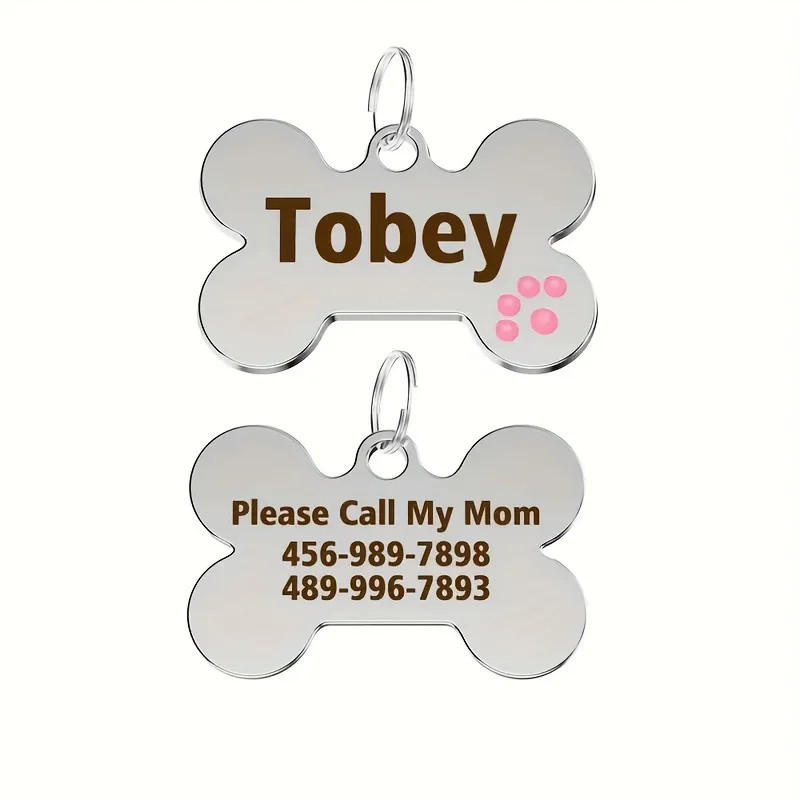 Custom Engraved Zinc Alloy Pet ID Tag Custom Pet Universal Tag Anti-Lost Design