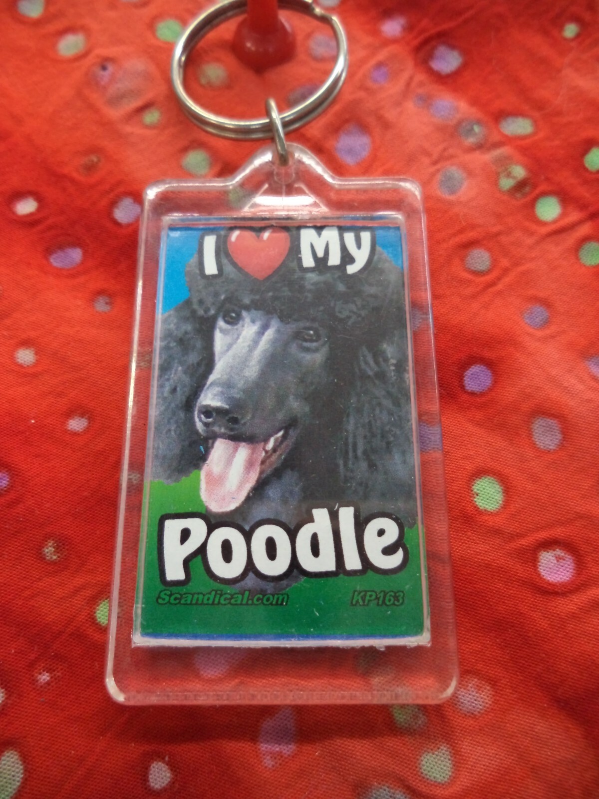 SCANDIAL PET KEY CHAINS – DOUBLE SIDED – I LOVE MY __DOG__ YOU PICK BREED! #4