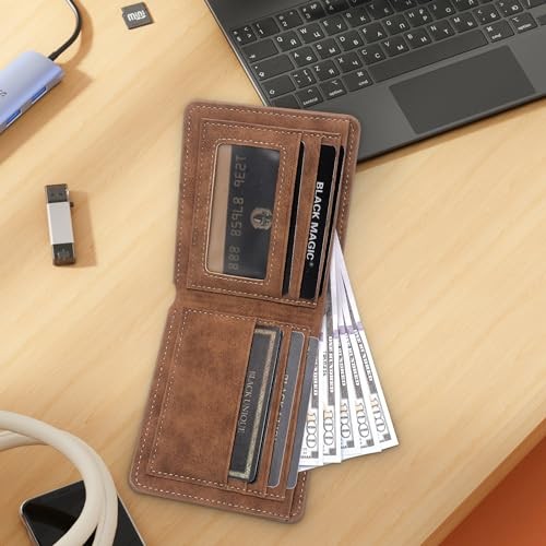 To My Son Gifts,Leather Wallet for Men,Engraved Personalized Leather I WISH SON
