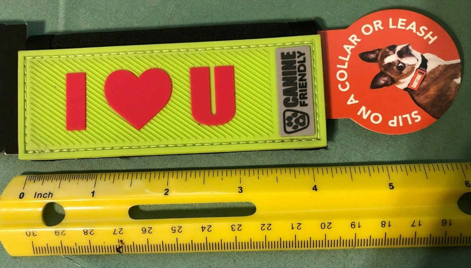 Dog BARK NOTES “Get the Message” Collar or Leash Sentiment Sleeve I LOVE YOU
