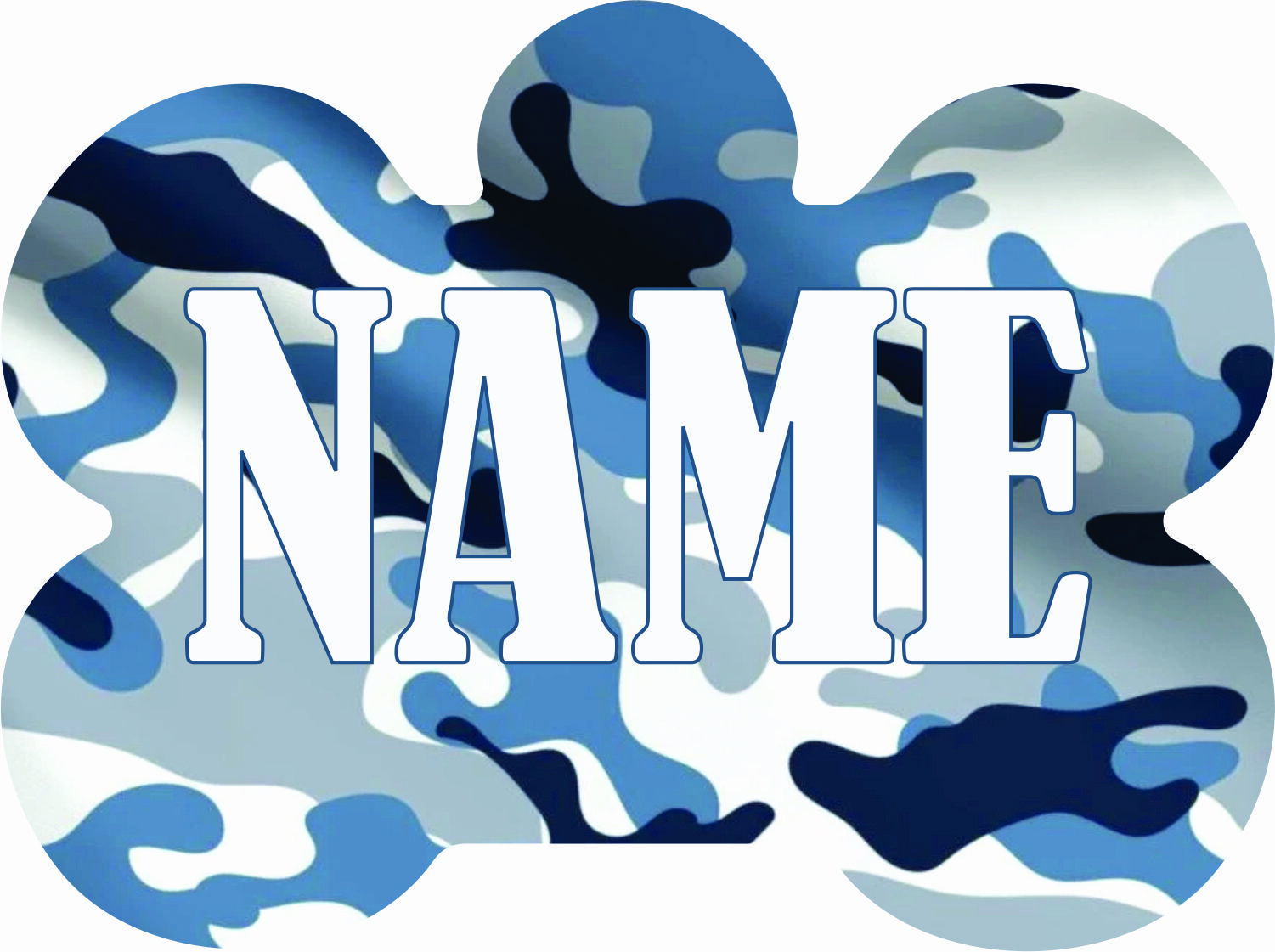 Personalized PET ID TAG Custom CAMOUFLAGE Theme Any Name Dog Tag Printed 2 Sides