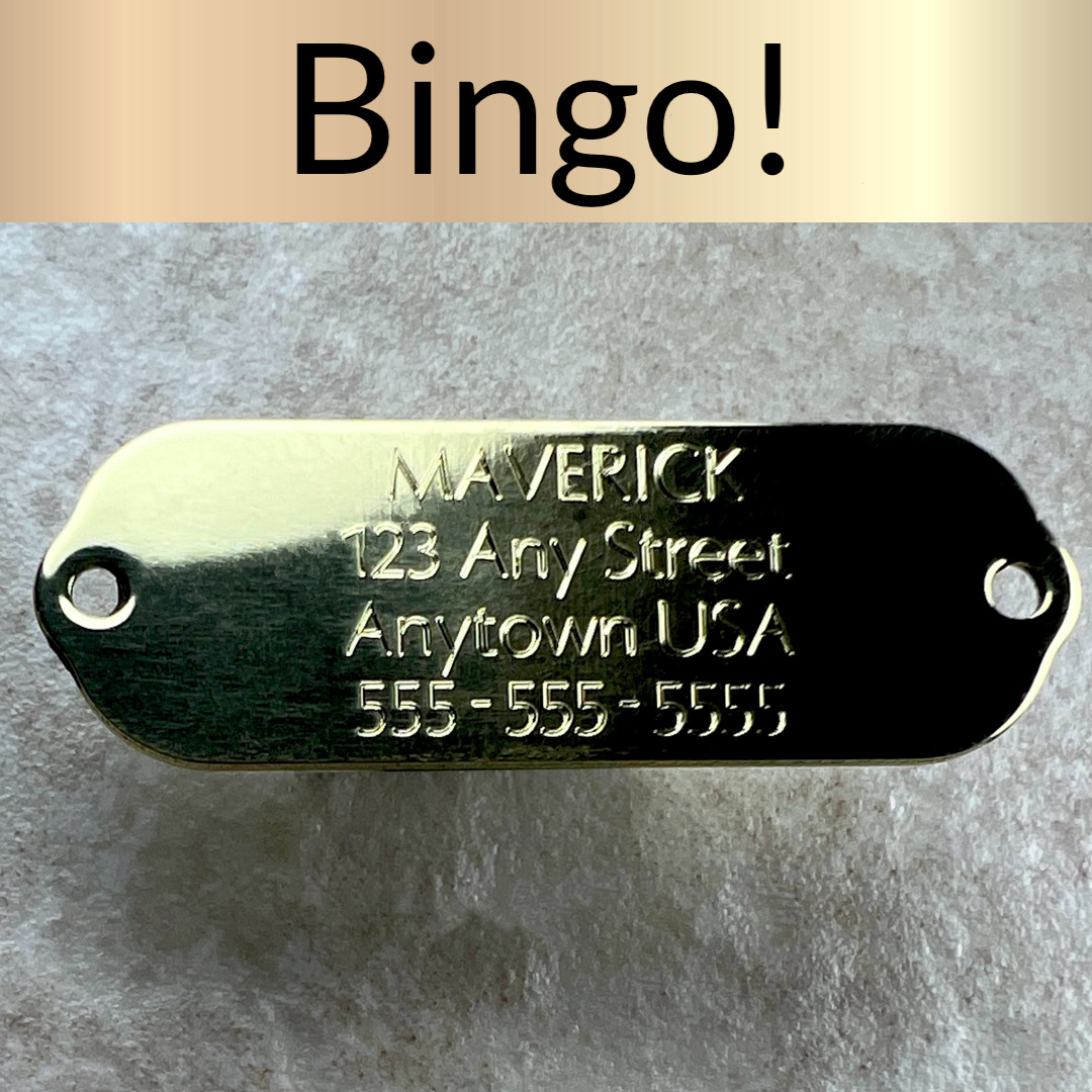 Custom Engraved Dog Tags Personalized Dog Collar ID Tags NAME PLATE BRASS SMALL